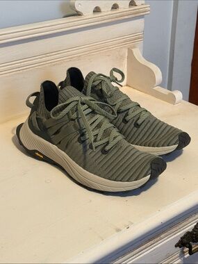 Merrell Embark Moc Knit Trail Hiker Green J067316 Vibram Shoes Women’s size 9 W